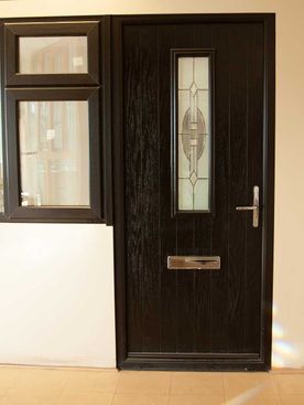 Example of stained glass installed on the front door of a domestic property